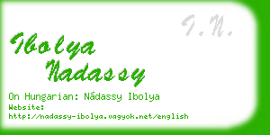 ibolya nadassy business card